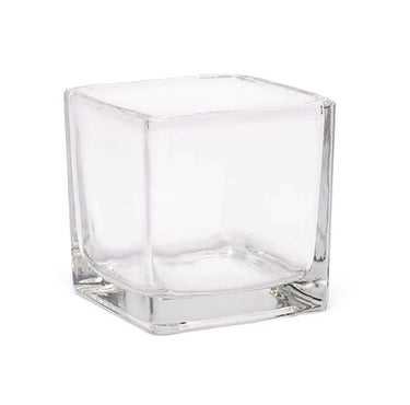 Square Recycled Glass Tealight Holder 6cm - Holistic, Spiritual & Ambient Candlelight -