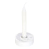 Moon & Stars Spell Candle Holder 5cm - Round White - Silver Detail - Fits 10mm Candles